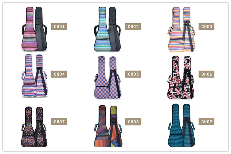 

Portable 23 24 inches personalized guitar ukulele backpack bags small case acoustic concert Lanikai Luna Mahalo Ukues soft cover