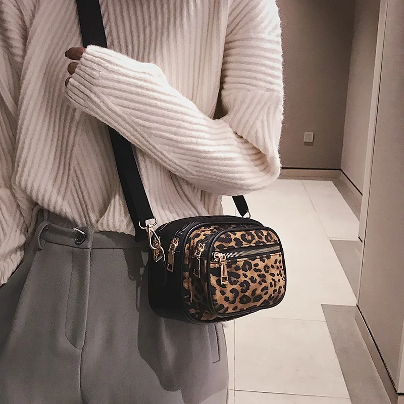 Женская модная мини-сумка от известного бренда, сумка через плечо, маленькие сумочки, леопардовые женские кожаные и скрабы сумки-мессенджеры на плечо