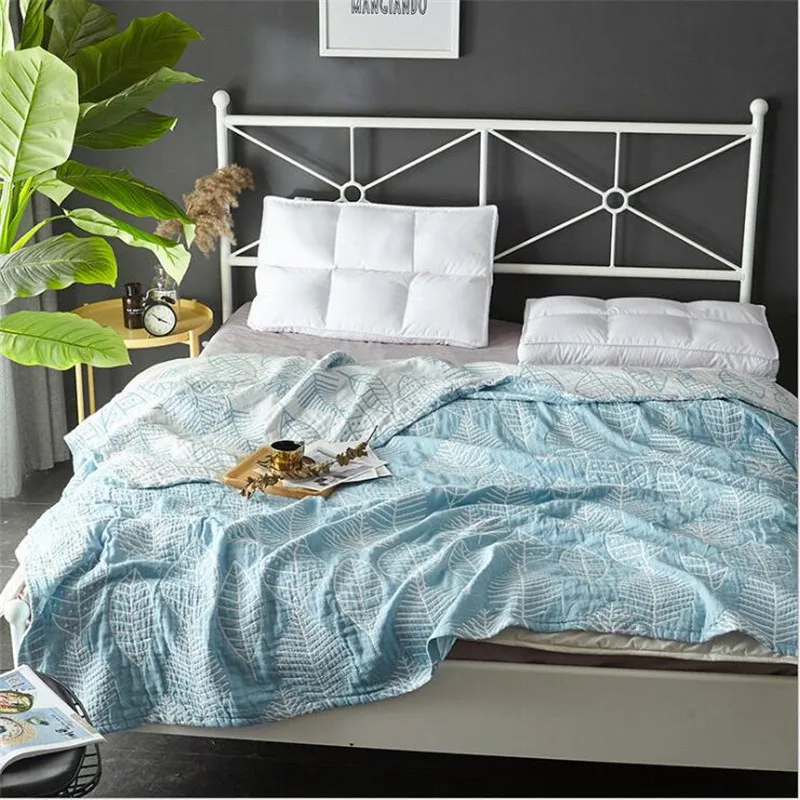 200*230cm 3 layers Muslin Lightweight Summer Blanket for Bed Sofa Combed Cotton Quick Dry Throw Blankets Bed Coverlet sheet