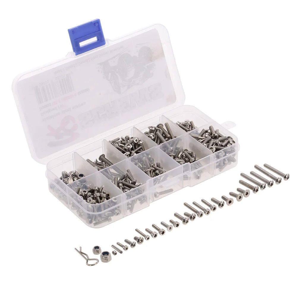 RC Car Parts Metal Screws Stainless Steel Screws Kit for Traxxas TRX 4