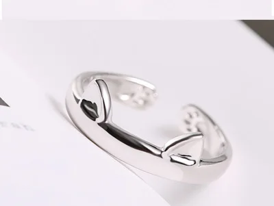 Cute Silver Cat Ears Resizable Rings (BUY 2 GET 1 FREE - BUY 5 GET 3 FREE) 5