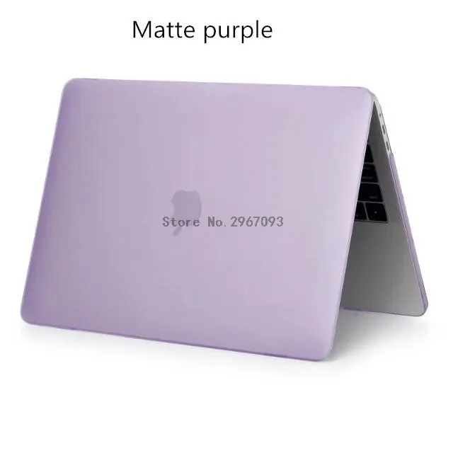 Матовый чехол для macbook Air Pro retina 11 12 13 15 дюймов разных цветов серый фиолетовый