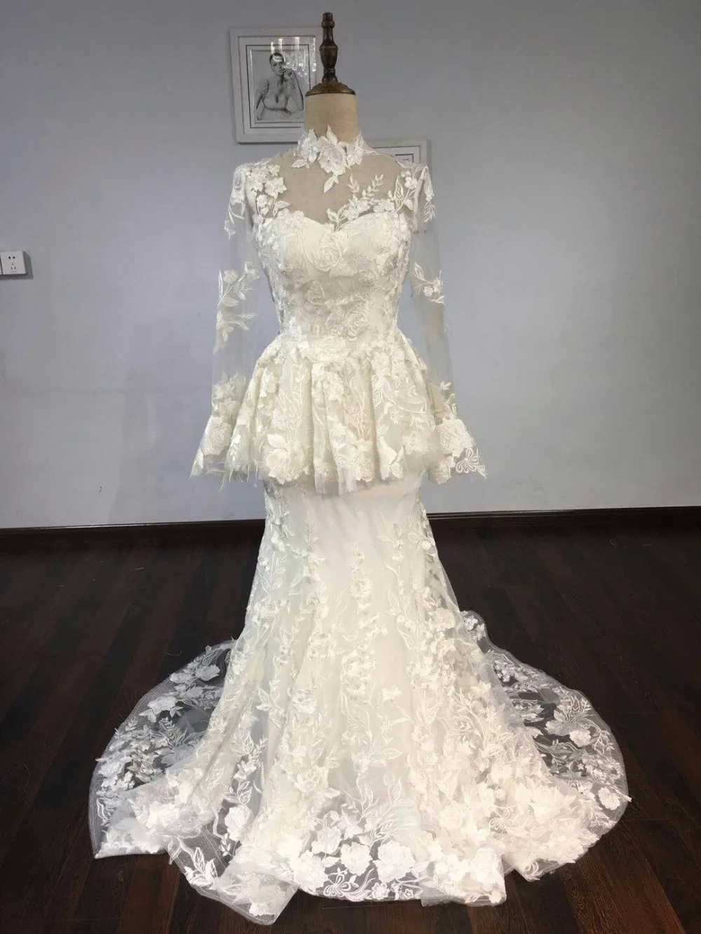 Vestidos De Noivas сексуальные кружевные свадебные платья с открытой спиной съемное свадебное платье со шлейфом Свадебное платье-труба Robe De Mariage