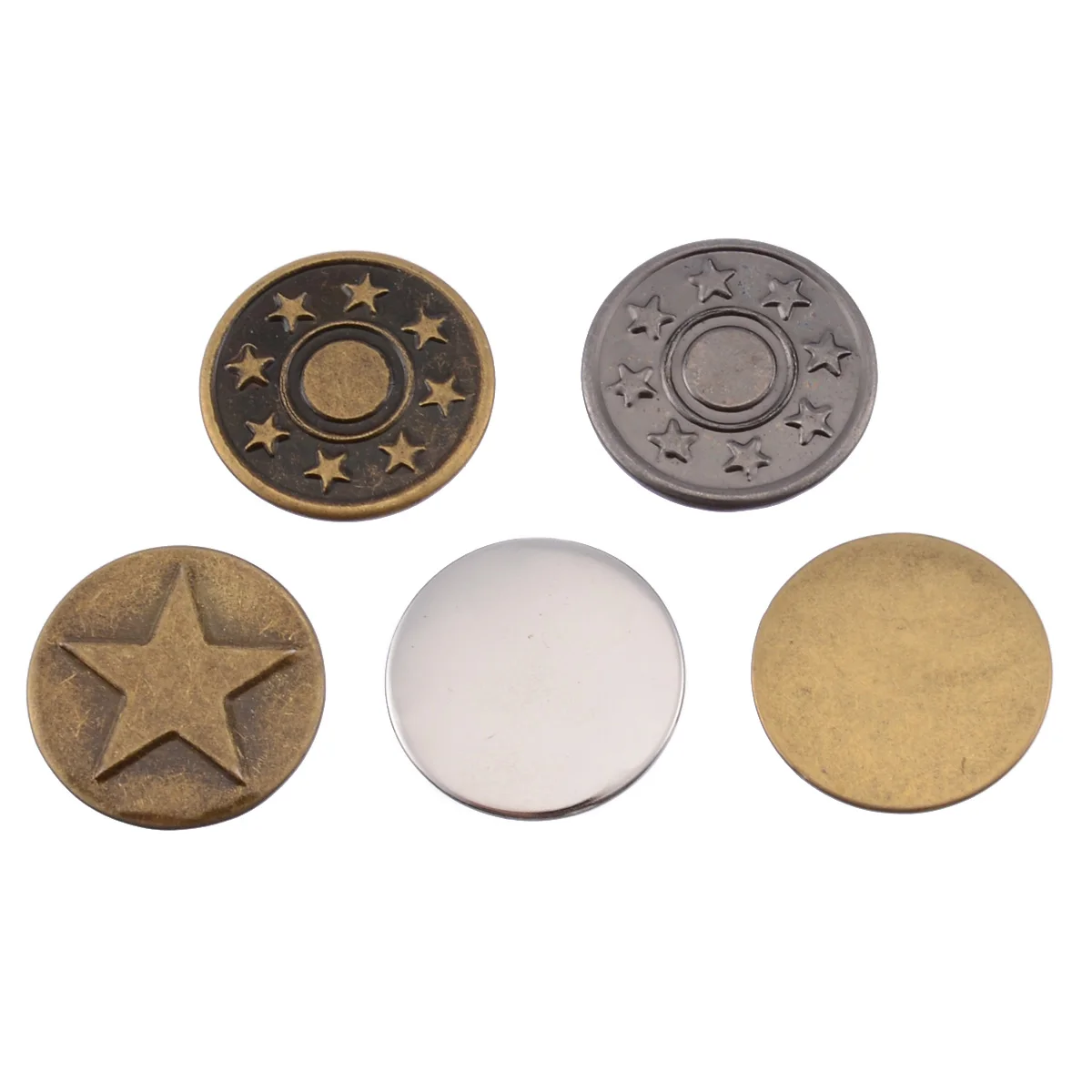 50pcs/set Metal Snap Fastener Press Stud Buttons Poppers Leather Craft Magnet Button Jeans Jacket Denim Metal Tack Button