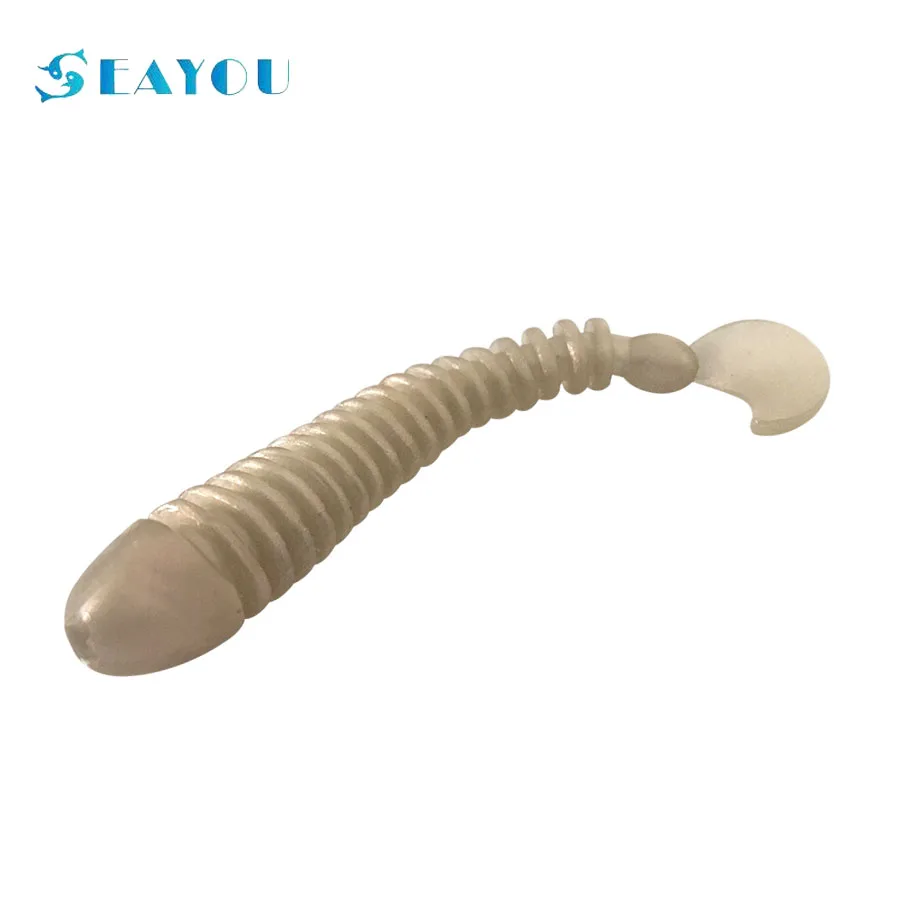 

1pc 82mm 3.2g Lifelike Grub Fishing Soft Lure Jerkbait Artificial Bait Shrimp Scent Worm Baits Fishing Tackle