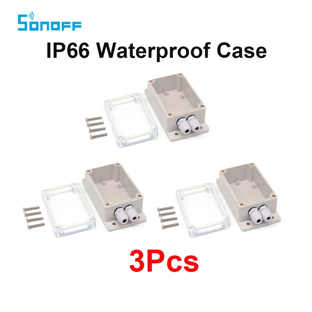 

1Pcs Sonoff IP66 Waterproof Cover Case for Sonoff Basic Wifi Switch/POW/DUAL/TH16/G1 Smart Home