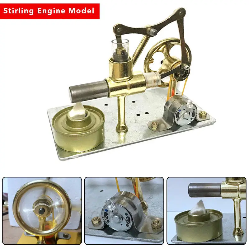 

DIY Mini Air Stirling Engine Motor Model Educational Steam Power Toy Electricity Learning Model Toys for Children Adult