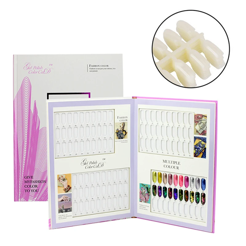 

Display Tips book UV Nail Gel Polish 120 Colors Nail Art Book Salon Acrylic Tips Display Full Color Card Dedicated Salon design