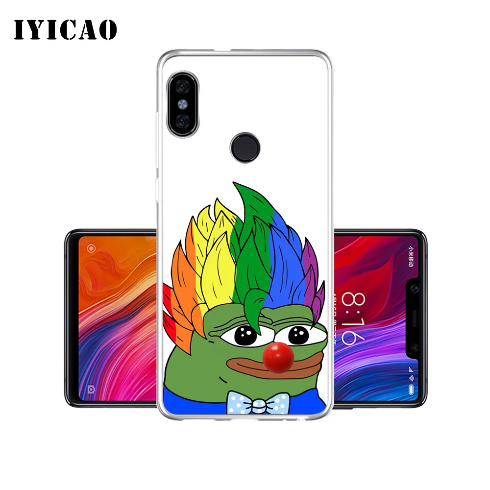 Мягкий силиконовый чехол для телефона IYICAO Pepe the Frog Xiaomi Redmi 4A 5A 6A Note 7 6 5 Pro Plus 4X