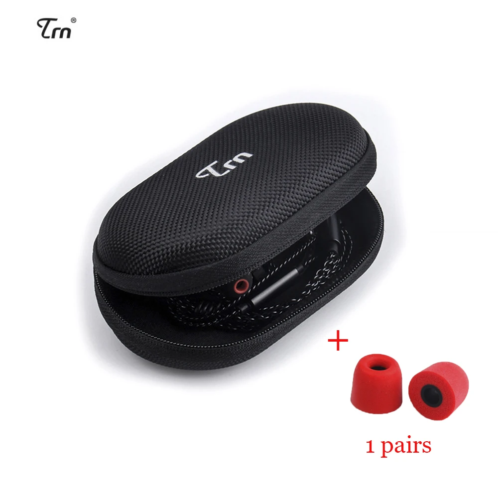 

TRN Earphone Case Bag Accessories Portable Storage Case TRN 1Pair(2pcs) Noise Isolating Memory Foam Earbud Ear Tips