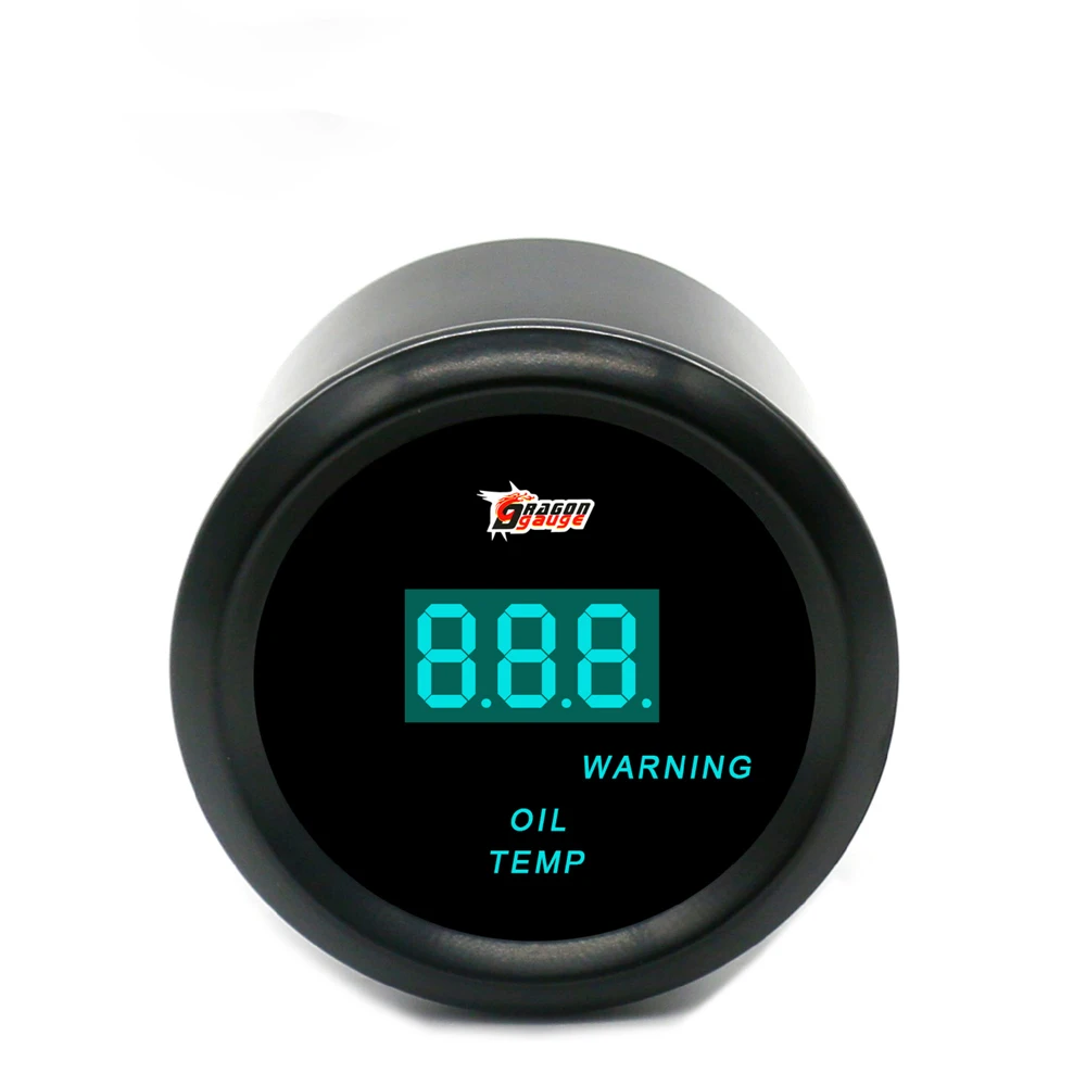 TLXC Oil Temperature Gauge Digital Flow Meter Indicator Fuel Gasoline Petrol Motorcycle