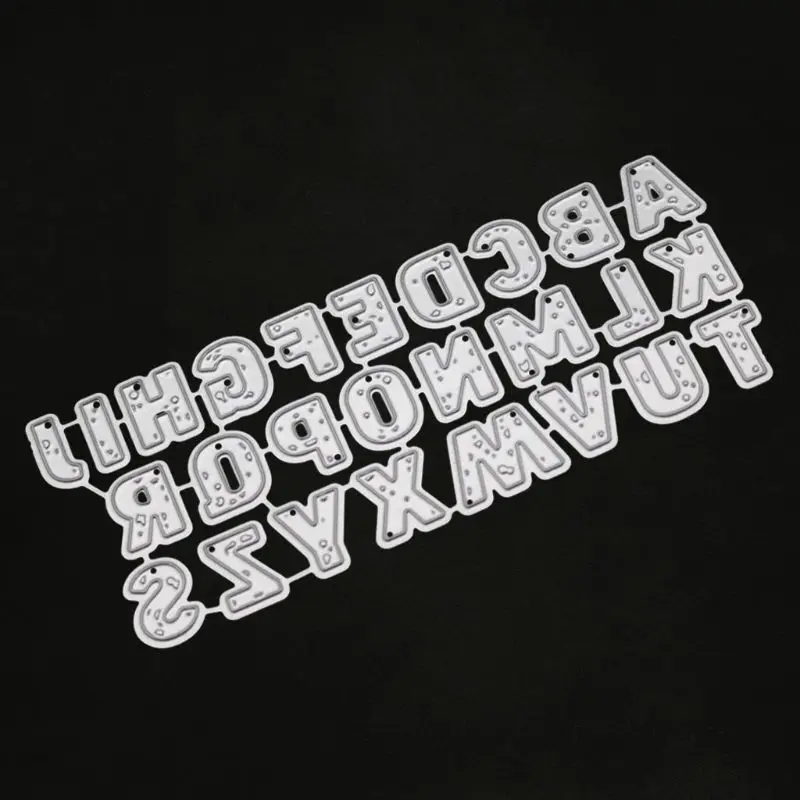 Верхние буквы Алфавит металлические Вырубные штампы трафарет для скрапбукинга "сделай сам" штамп для альбомов бумажная карта тиснение Ремесло Декор 2100119