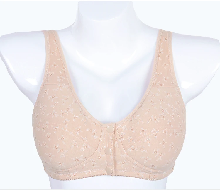

Lady False Breast Cancer After Breast Surgery Bra Without Steel Ring Front Botton Cotton Underwear Breast Prosthesis Bra D-1004