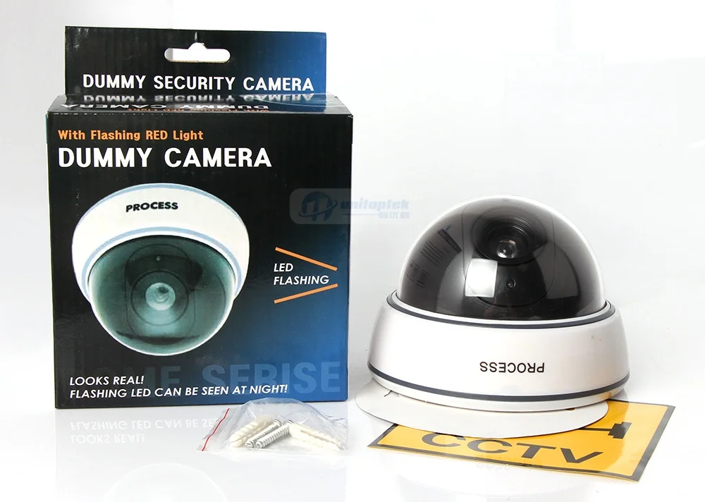 Dummy Camera Fake Outdoor Indoor Weatherproof Fake Surveillance Camera Dome CCTV Security Camera Flashing Red LED Light Dummy Camera Fake Outdoor Indoor Weatherproof Fake Surveillance Camera Dome CCTV Security Camera Flashing Red LED Light