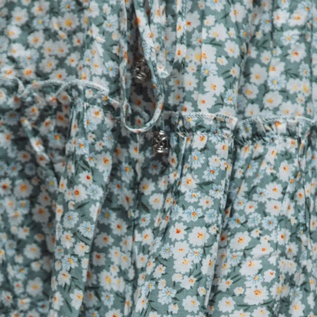 Женская летняя повседневная Bohe высокая Талия гофрированная Цветочная печать пляжная короткая юбка со шнуровкой Kawaii богемный шнурок Faldas Spodnica