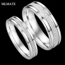 Men’s Women’s New Pave Pearl Sand Titanium Steel Love Promise Valentine Couples Ring Engagement Wedding Bands Silver