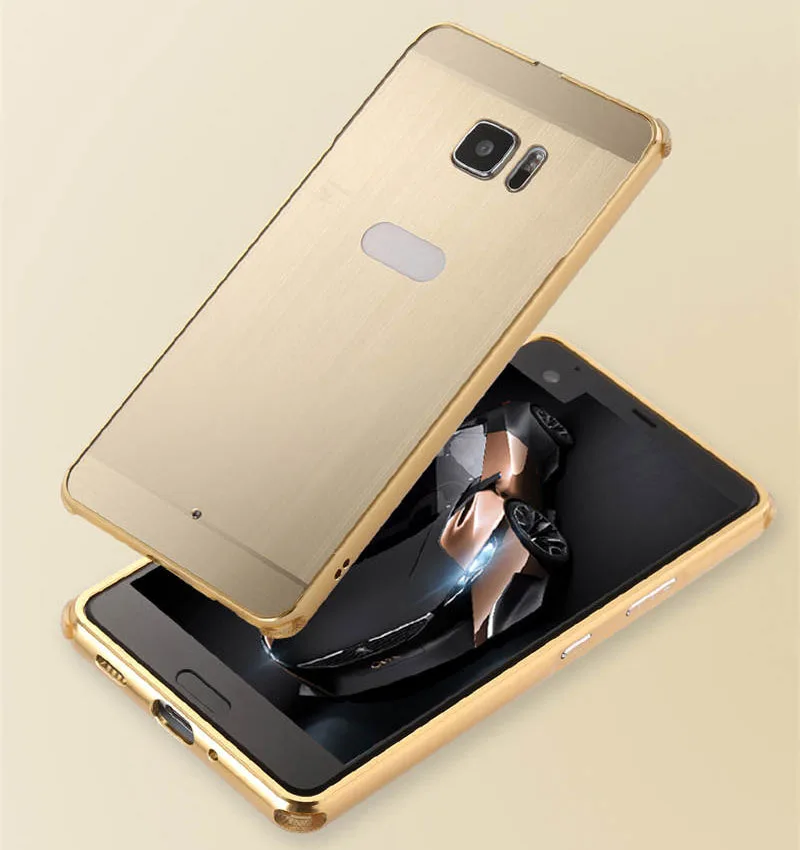 

For HTC U Ultra Case Plating Metal Frame Cover with Brushed Back Cover Hard Case for HTC U Ultra 5.7" Phone Shell Cover 4 Color