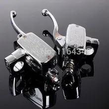 2x Universal Motorcycle Handlebar Brake Clutch Master Cylinder For 7/8″22mm CB1300 VFR800 CB1000 CB1100 VF1100 Chrome