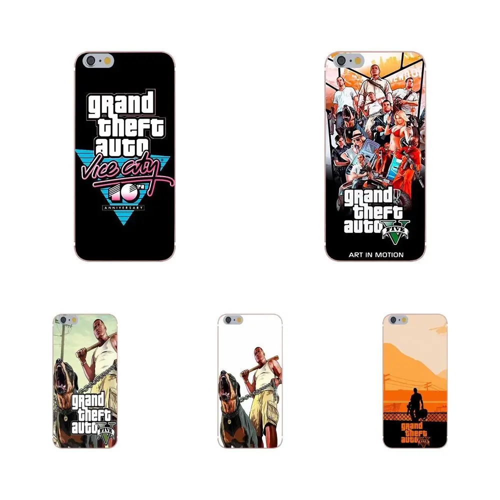 Oedmeb Grand Theft Auto Gta V мягкие чехлы из ТПУ для Apple iPhone 4 4S 5 5C 5S SE 6 6S 7 8 Plus X | Мобильные