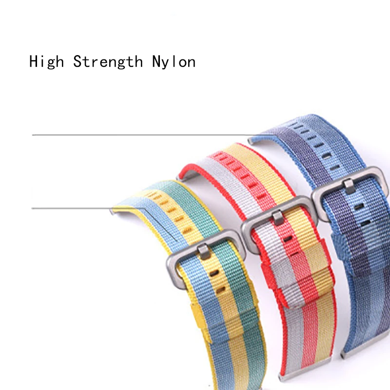 Нейлоновый холщовый ремешок из нержавеющей стали для Xiaomi huami Amazfit Bip BIT Lite Youth Watch Band