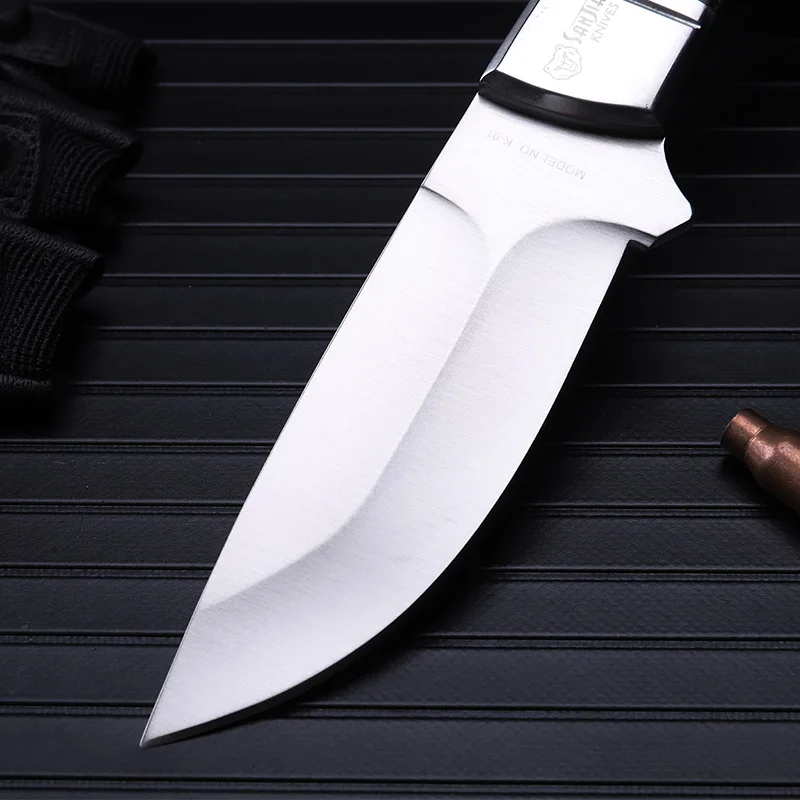2016 Outdoor self-defense field high hardness leggings saber wilderness survival fruit knife small straight knife sharp red dust