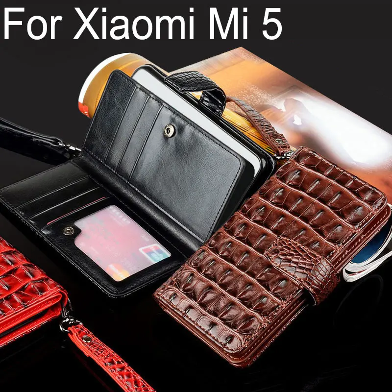 

for xiaomi mi5 case Luxury Crocodile Snake Leather Flip Business style Wallet phone Cases for xiaomi mi5 mi 5 cover funda
