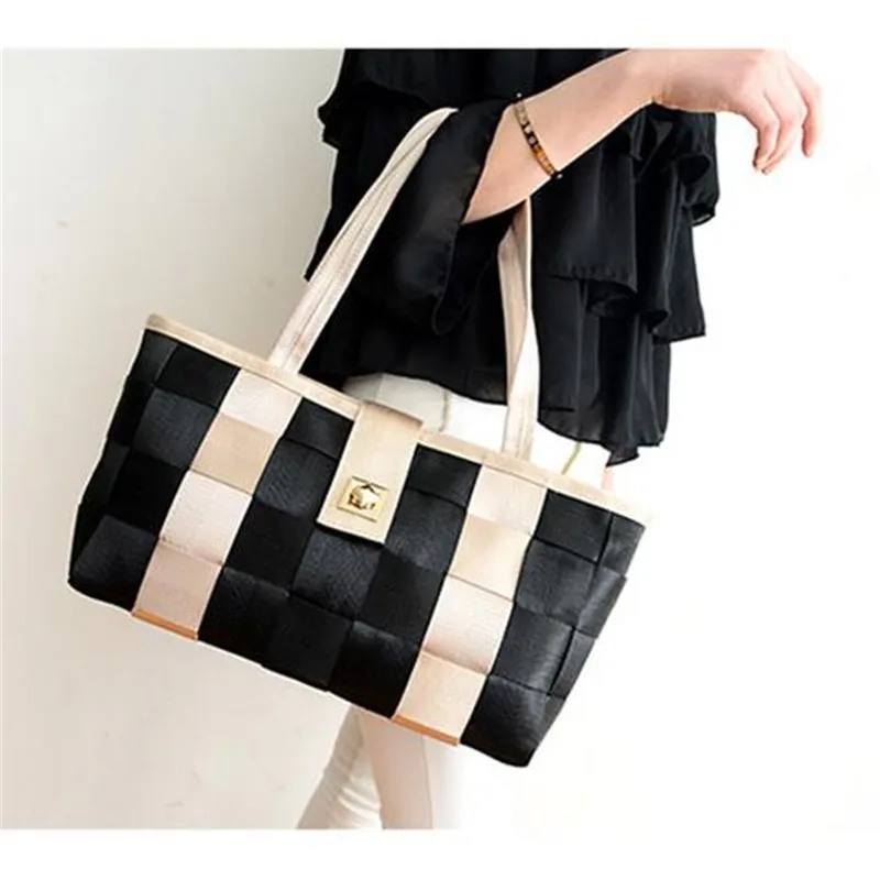 

Fashion Lady Handbag Hand-Made By Japan South Korea Brand Women Large Black Pack Casual Lady Shopping Bags Nylon Female Bag B365