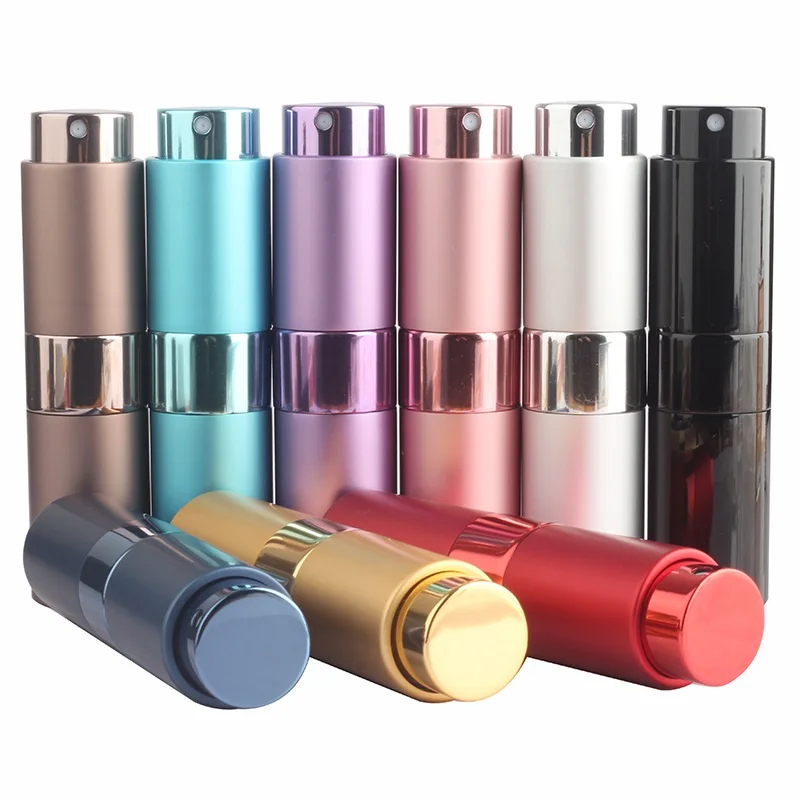 

2019 High Quality 15ML Mini Aluminum Perfume Bottle Empty Filling Spray Perfume Atomizer Rotary Bottle Free Shipping