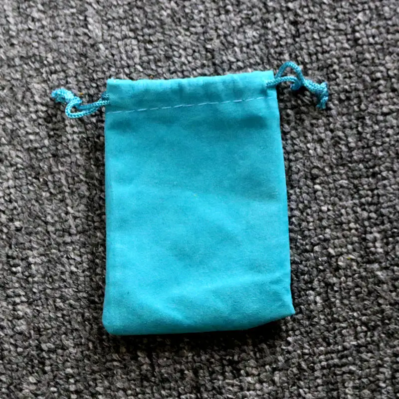 10 шт./лот 5x7x9x12 см бархатные сумочки мешочек для мелких украшений мешок подарков Рождество/свадьбы пользу упаковки сумки белый розовый 12 Цветов - Цвет: Lake Blue