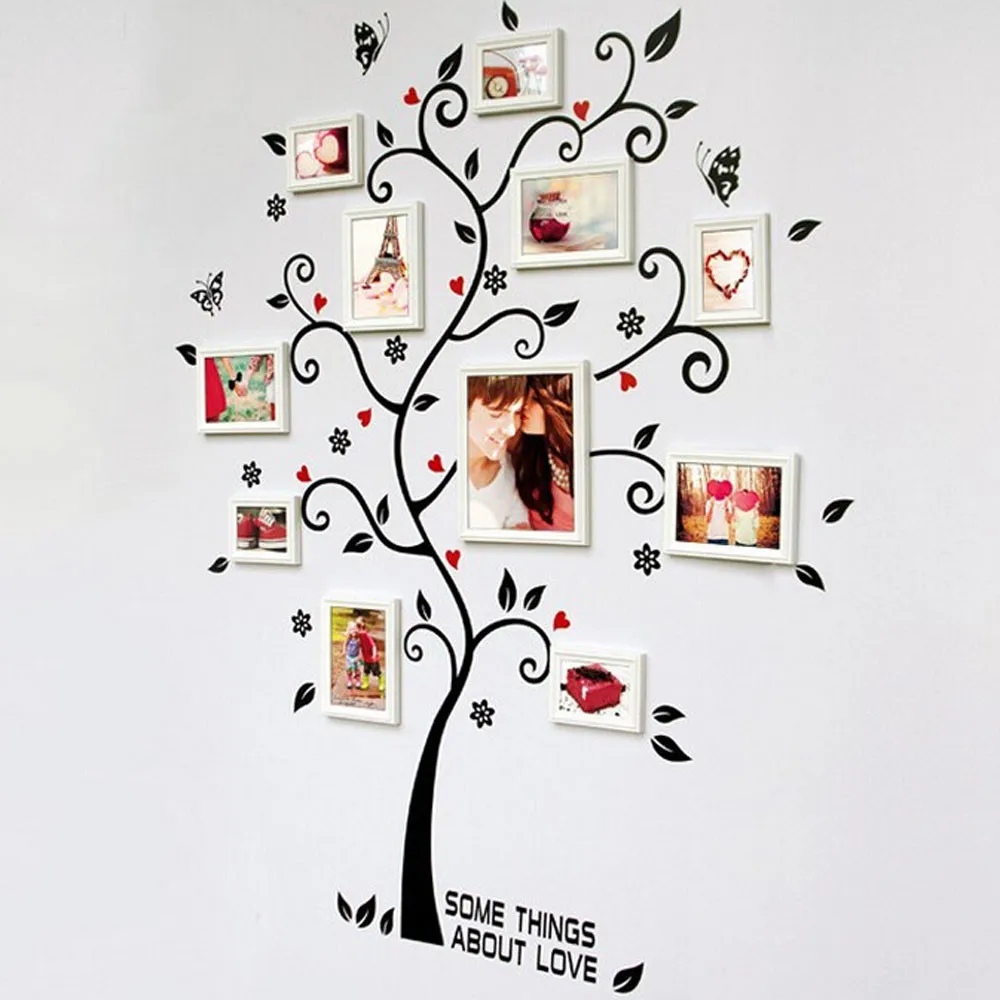 

Family Photo Frame Tree Wall Sticker Home Decor DIY Bedroom Wall Decals Poster Home Decoration #K7