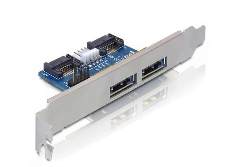 

Desktop Computer Dual Port SATA to Power eSATA eSATAp 9Pin to USB 2.0 Converter Expansion Rear Bracket Card