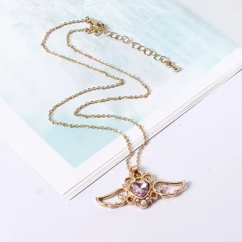 Kawaii Sailor Moon Crystal Heart & Wings Necklace 4