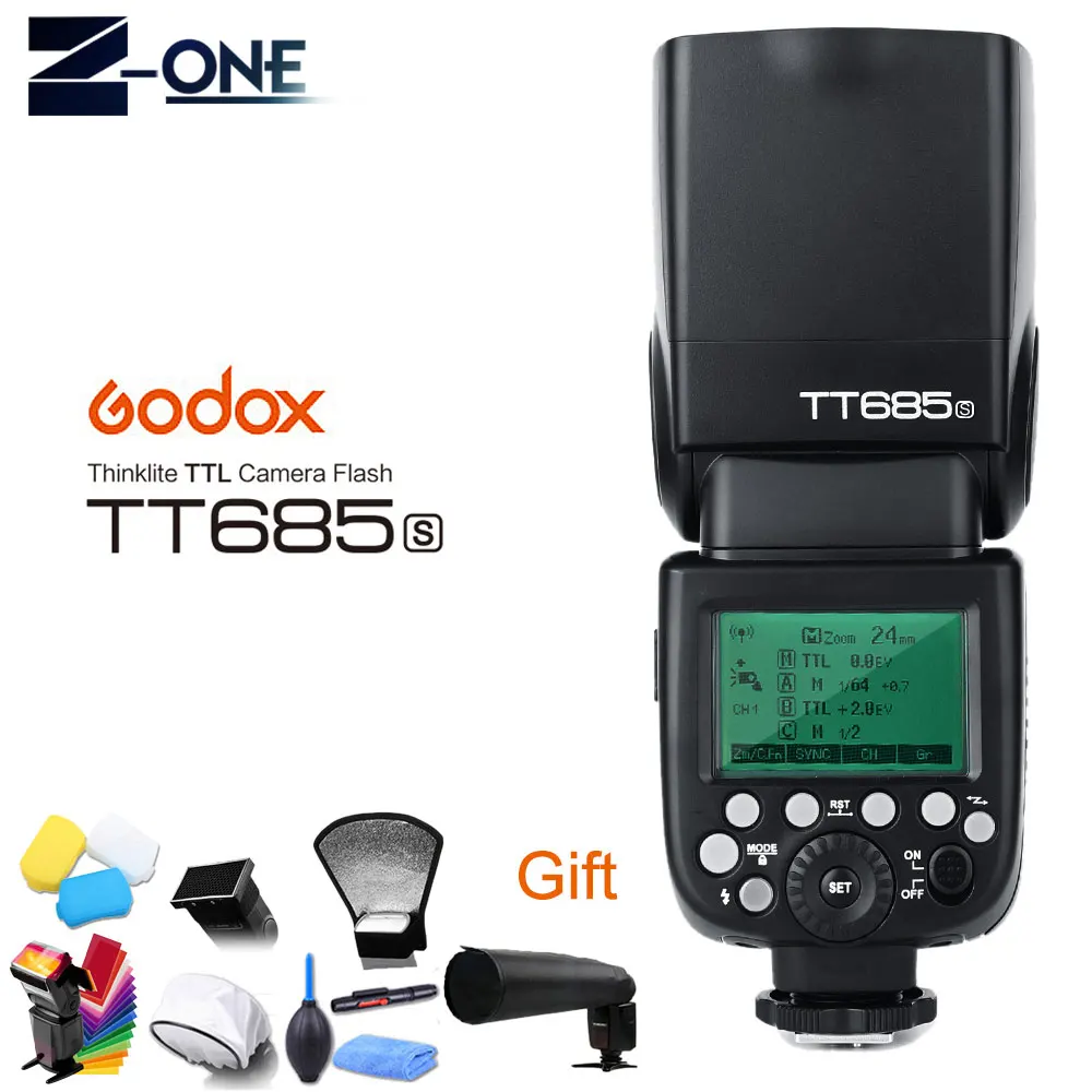 Godox TT685s tt685 Скорость lite флэш памяти GN60+ Xpro-s Камера s передатчик триггеры высокое Скорость 1/8000s для sony Камера+ Бесплатный подарок - Цвет: KIT 2