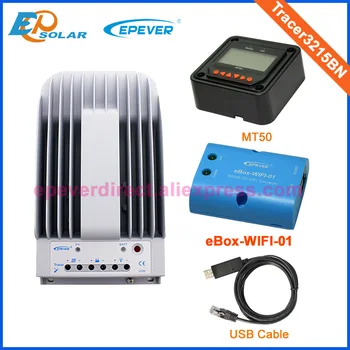

Tracer3215BN MPPT EPVER Free shipping solar regulator wifi BOX adapter Phone APP and USB cable MT50 meter 30A 30amps EPsolar