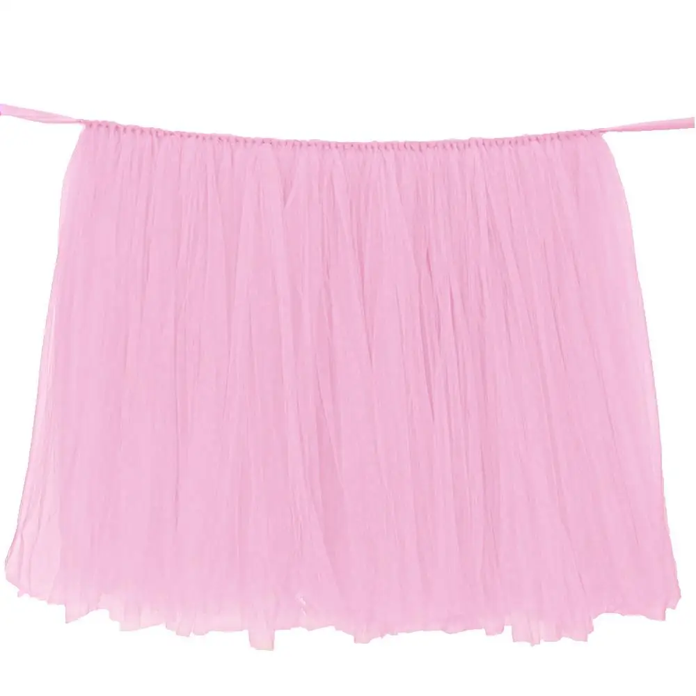Pink OurWarm с вуалью и балетной пачкой Юбка для стола Тюль Tablewear для Baby Shower или для вечеринки по случаю вечерние Свадебные украшения Юбка для стола ing дома вечерние Декор Текстиль - Цвет: Pink