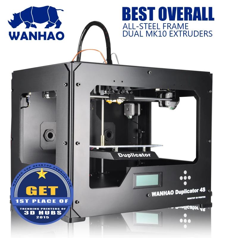 Выгодная цена 3dprinter, WANHAO Дубликатор duplo и 4S, двухдиапазонный, Wi-экструдер, мульти-shape форме, благодаря чему создается ощущение невесомости с готовится образец печатная машина с нитями и ЖК-дисплей