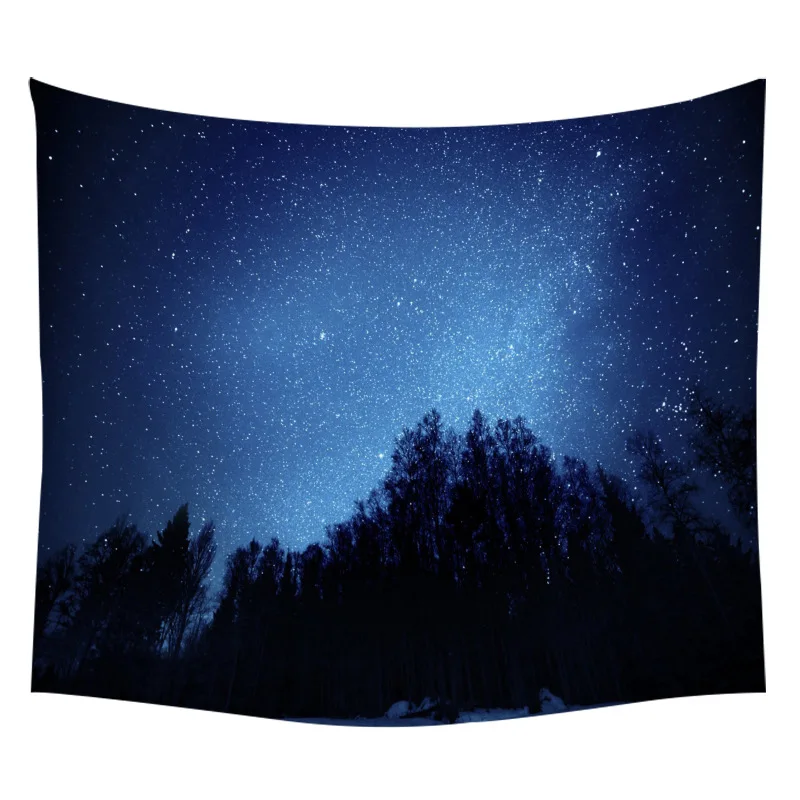

Beautiful Night Sky Tapestry Wall Hangings Forest Starry Night Tapestries For Living Room Bedroom Boho Vintage Home Decor