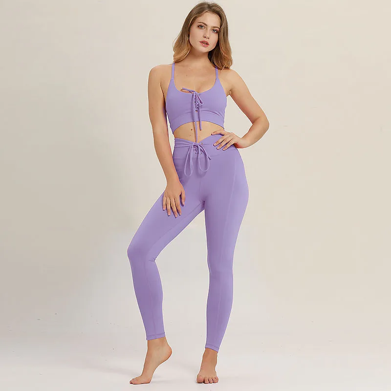 

2019 New Women Yoga Set Fitness Wear Tight 2 Piece Set Gym Running Workout Set Women Gym Sportswear Yoga Suit Fitness Clothing