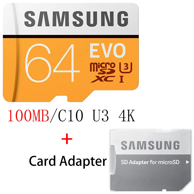 Карта памяти microSD SAMSUNG EVO слот для карт памяти 64 128 Гб Micro SD 128 Гб оперативной памяти, 32 Гб встроенной памяти, 64 ГБ 256 ГБ 512 Гб Micro SD карты памяти SD/TF флеш-карта Micro SD карт для телефона - Емкость: MB-MP64G-KT5