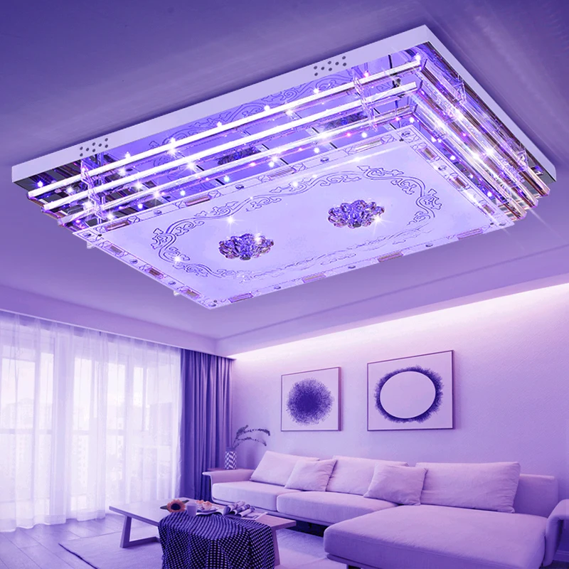 

Led living room lamp Color modulation can be adjusted simple modern hall lamp, household rectangular ceiling lamp.