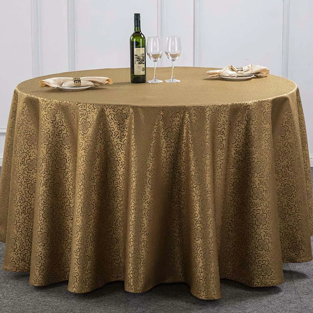 1 шт. китайский роскошный цветочный банкетный стол в гостинице ткань круглый западный ресторан полиэстер скатерть домашний стол покрытие кофе/желтый