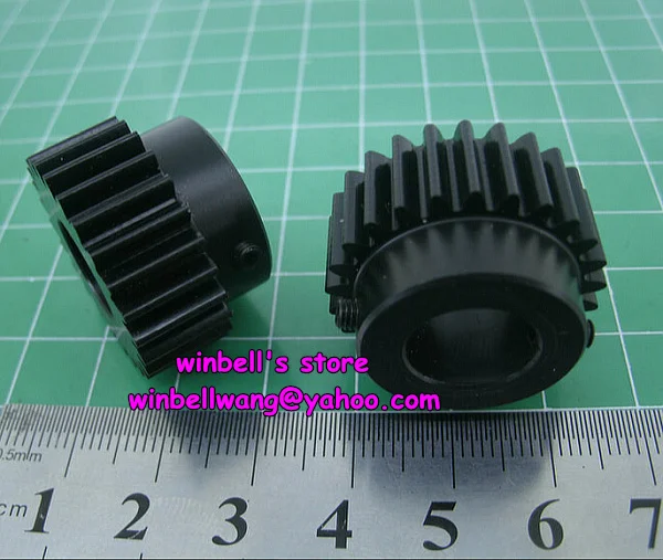 

1modulus 25teeth black POM plastic spur gears for textile machine with shaft diameter 12mm