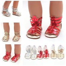 Summer Doll Shoes Cute Golden Red Silver Sandals Fit 43cm Baby New Born Doll and 18 inch for Girl Doll Accessories BJD Doll цена Summer Doll Shoes Cute Golden Red Silver Sandals Fit 43cm Baby New Born Doll and 18 inch for Girl Doll Accessories BJD Doll цены онлайн