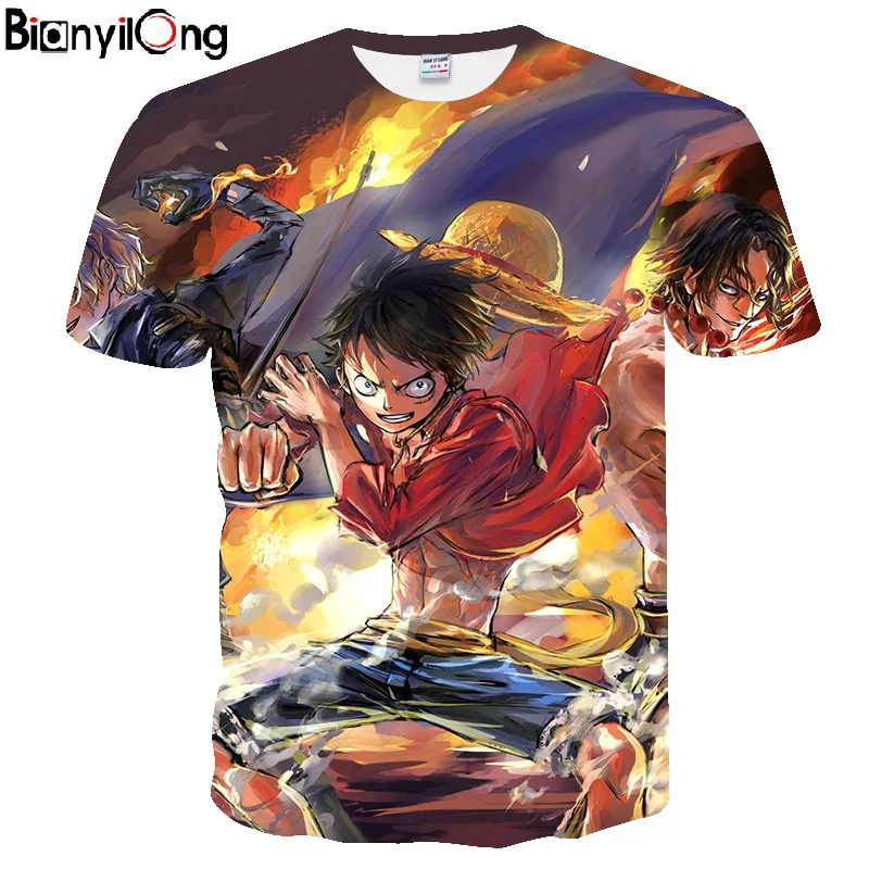 2018 Аниме One Piece Angry Luffy 3D мужская футболка с рисунком/Женская хипстерская хип-хоп