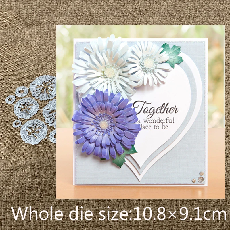 

New Design Craft Metal Cutting Dies cut die 9pcs flower decoration crapbooking Album Paper Card Craft Embossing Die Cuts