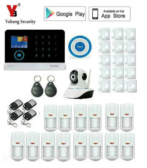 Yobang Security Wireless GSM&WIFI Smart Home Security Alarm Systems Kits Infrared Motion Sensor Door Alert with APP Control Yobang Security Wireless GSM&WIFI Smart Home Security Alarm Systems Kits Infrared Motion Sensor Door Alert with APP Control