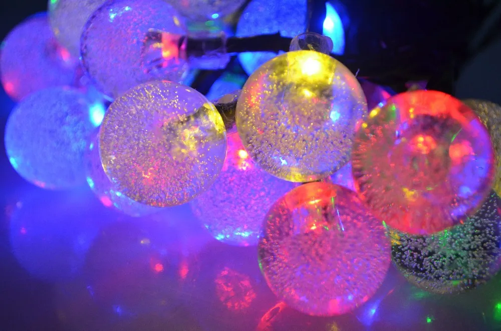 Colorful Solar Party Decoration Solar Fairy Lights Ball String Lights ,Water Proof (Includes 30 LED Lights with 4 Color) (5)