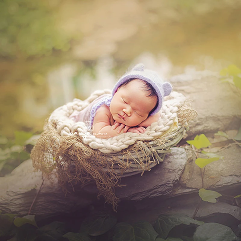 Newborn Baby Photography Bird S Nest Basket Props Little Baby Photo Shoot Handmade Wooden Basket Bebe Fotografia Shooting Props Hats Caps Aliexpress