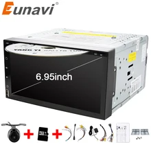 Eunavi Quad Core 2 din android 6.0 car dvd player universal 2din GPS Navigation audio stereo radio with WIFI+bluetooth+camera
