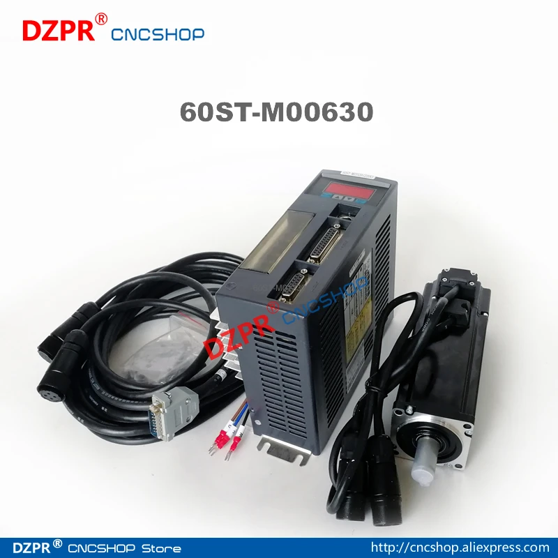 

0.637N.M 0.2kw(200w) 220V 60ST AC Servo Motor 60ST-M00630 Matched Servo Driver for CNC Machine upgrade part